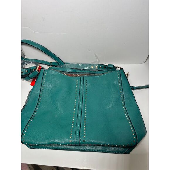 Montana West purse concealed carry teal turquoise studded over the shoulder NWT - Picture 3 of 6